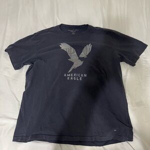 American Eagle Outfitters Dark Blue Graphic Tee Men’s Medium